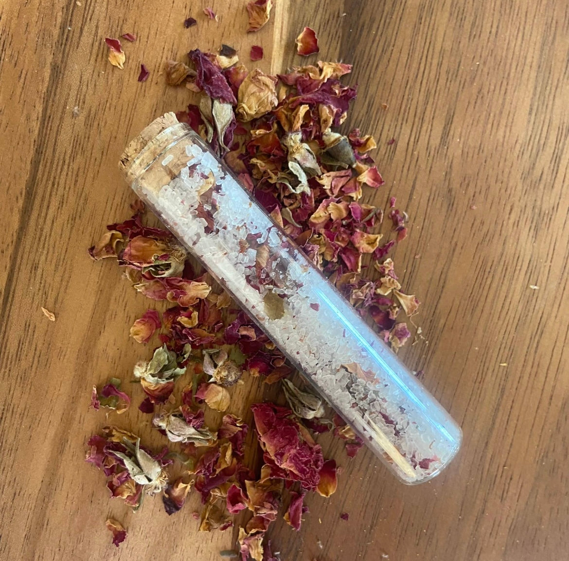 Herbal Bath Salts Test Tubes | Made With Dried Flowers