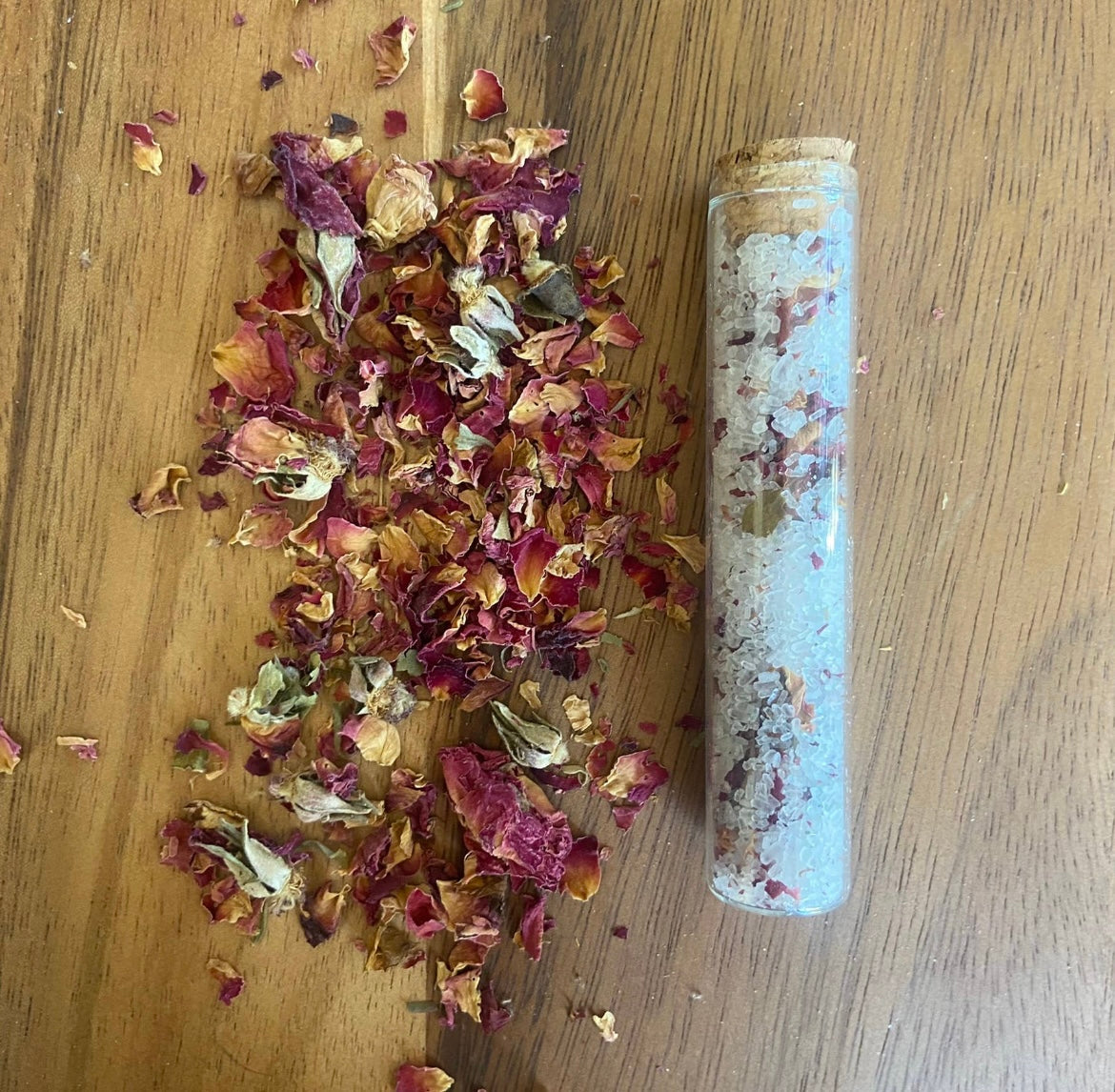 Herbal Bath Salts Test Tubes | Made With Dried Flowers