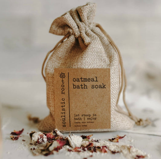 Herbal Oatmeal Bath Soak | Bath Tea- Rose