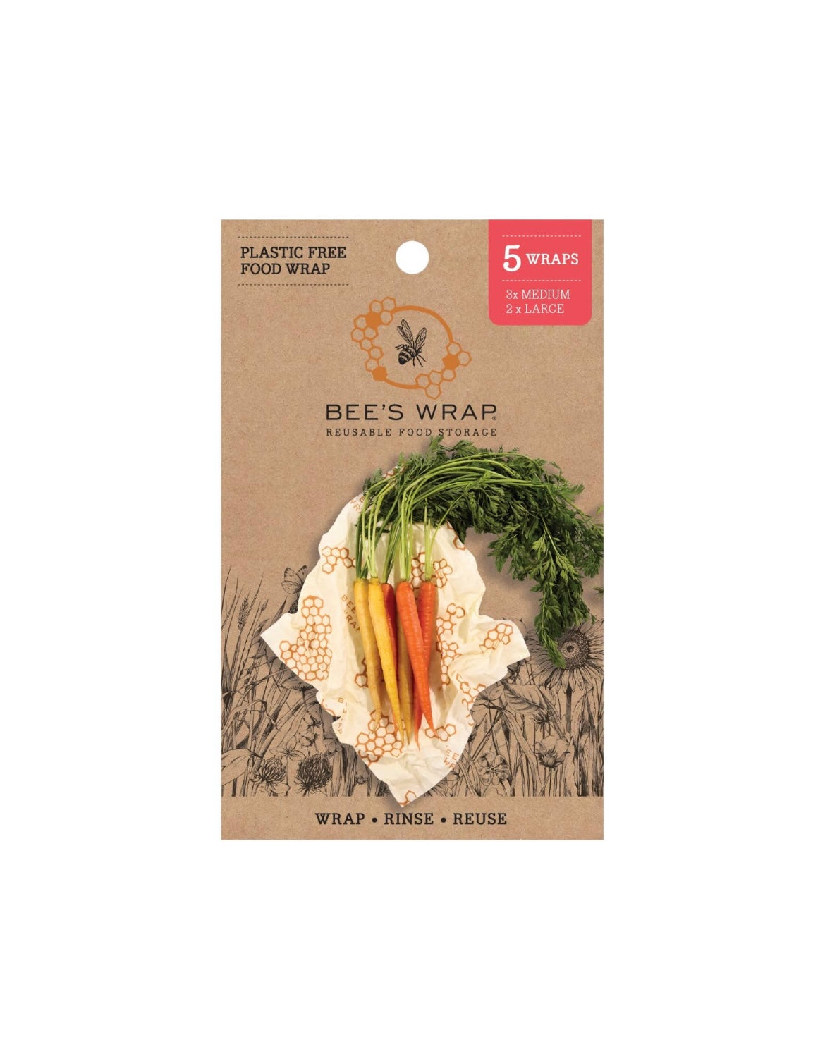 Bee's Wrap - Assorted 5 Pack - Honeycomb