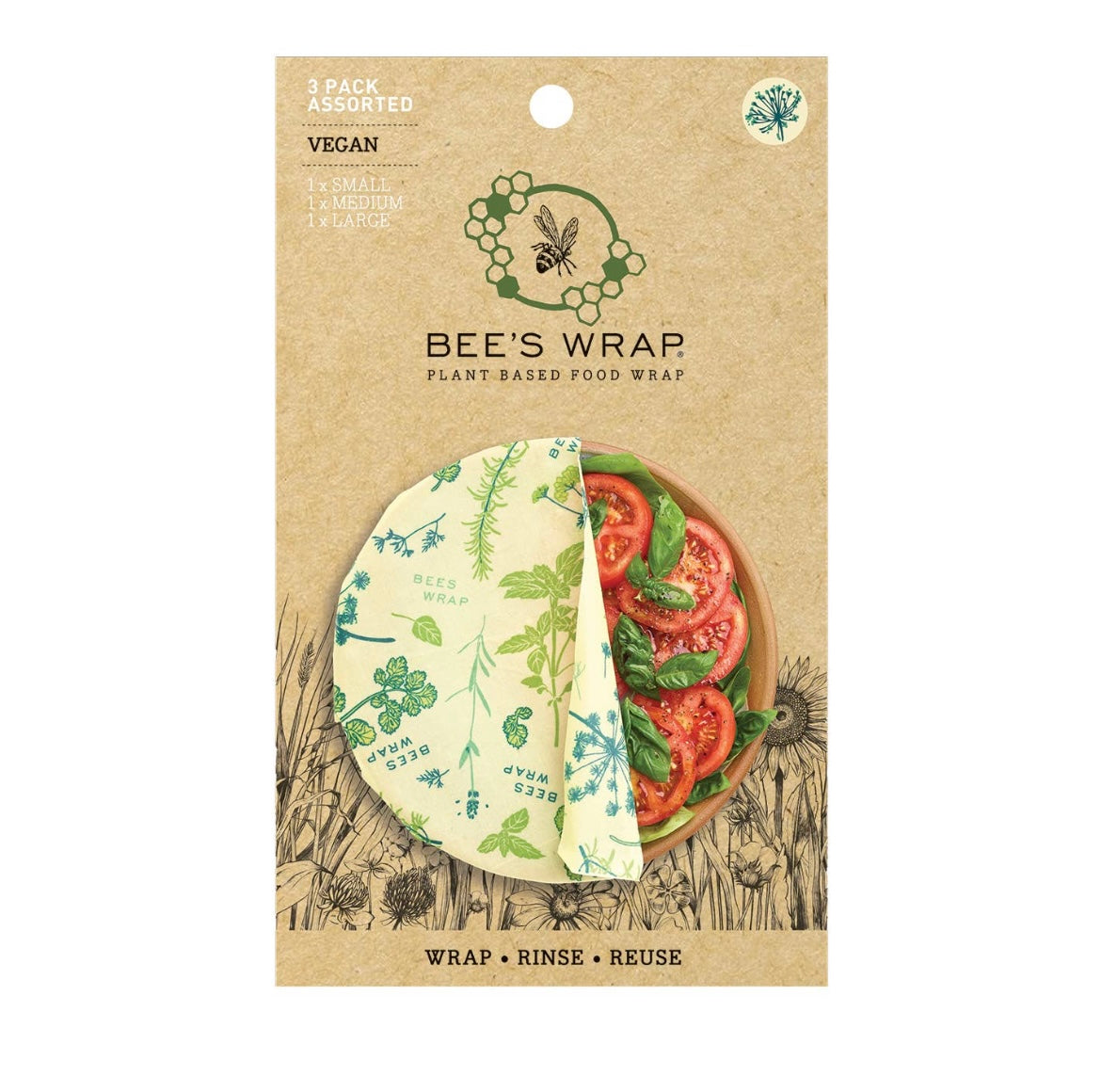 Bee's Wrap - Assorted 3 Pack - Herb Garden