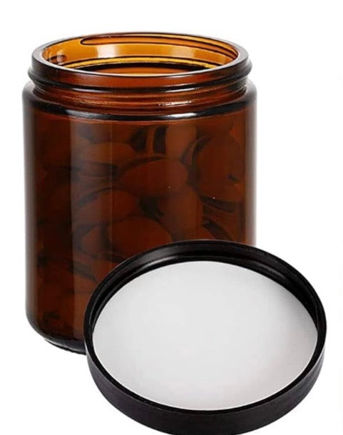 8 oz Amber Jar with Lid